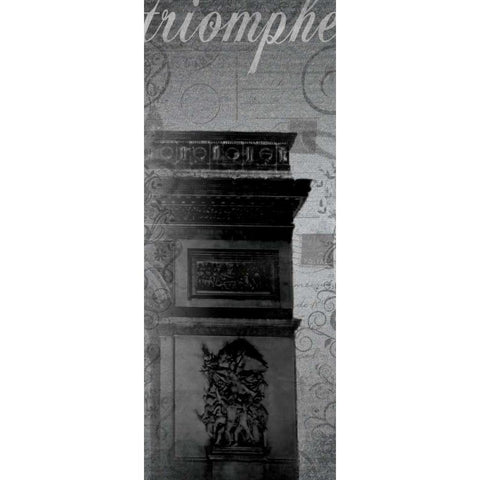 Triomphe Long Black Modern Wood Framed Art Print with Double Matting by Gibbons, Lauren