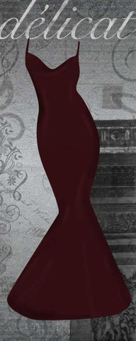 Red Dress Triomphe White Modern Wood Framed Art Print with Double Matting by Gibbons, Lauren