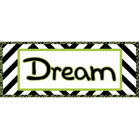 Tween Dream Green Black Modern Wood Framed Art Print with Double Matting by Gibbons, Lauren