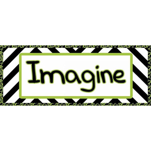 Tween Imagine Green Black Modern Wood Framed Art Print with Double Matting by Gibbons, Lauren