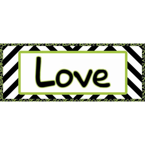 Tween Love Green White Modern Wood Framed Art Print by Gibbons, Lauren