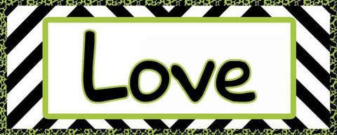 Tween Love Green White Modern Wood Framed Art Print with Double Matting by Gibbons, Lauren