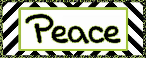 Tween Peace Green White Modern Wood Framed Art Print with Double Matting by Gibbons, Lauren