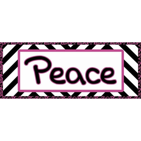 Tween Peace Black Modern Wood Framed Art Print with Double Matting by Gibbons, Lauren