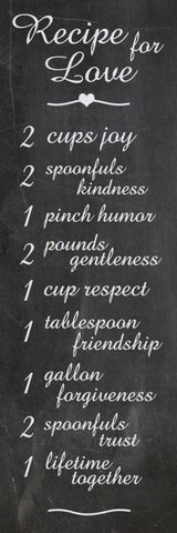 Recipe  White Modern Wood Framed Art Print with Double Matting by Gibbons, Lauren