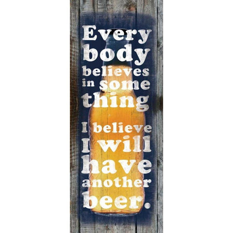 Another Beer Gold Ornate Wood Framed Art Print with Double Matting by Gibbons, Lauren