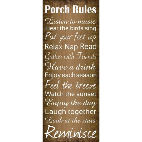 Porch Rules 2 Black Modern Wood Framed Art Print by Gibbons, Lauren
