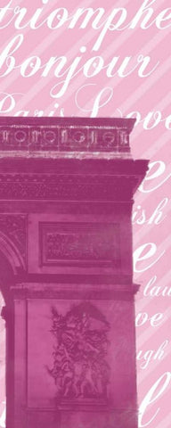 Pink Triomphe 3 Black Ornate Wood Framed Art Print with Double Matting by Gibbons, Lauren