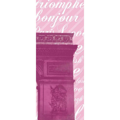 Pink Triomphe 3 Black Modern Wood Framed Art Print by Gibbons, Lauren