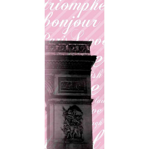 Pink Triomphe 2 Gold Ornate Wood Framed Art Print with Double Matting by Gibbons, Lauren