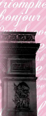 Pink Triomphe 2 White Modern Wood Framed Art Print with Double Matting by Gibbons, Lauren