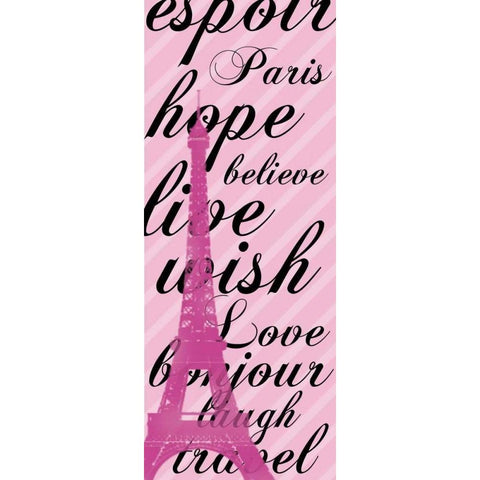 Pink and Black Black Modern Wood Framed Art Print by Gibbons, Lauren