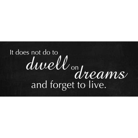 Dwell on Dreams Black Modern Wood Framed Art Print with Double Matting by Gibbons, Lauren