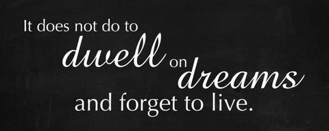 Dwell on Dreams Black Ornate Wood Framed Art Print with Double Matting by Gibbons, Lauren