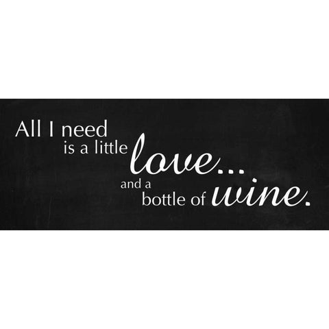 Love and Wine White Modern Wood Framed Art Print by Gibbons, Lauren