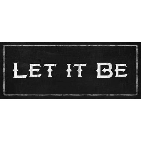 Let it Be White Modern Wood Framed Art Print by Gibbons, Lauren