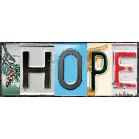 Hope License White Modern Wood Framed Art Print by Gibbons, Lauren