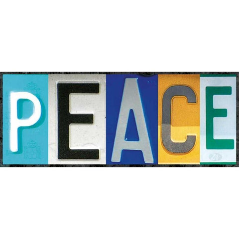 Peace License Black Modern Wood Framed Art Print with Double Matting by Gibbons, Lauren