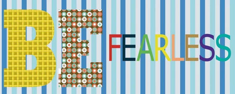 Be Fearless Panel Black Ornate Wood Framed Art Print with Double Matting by Gibbons, Lauren