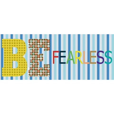 Be Fearless Panel Gold Ornate Wood Framed Art Print with Double Matting by Gibbons, Lauren