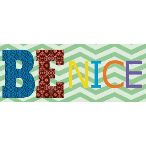 Be Nice White Modern Wood Framed Art Print by Gibbons, Lauren