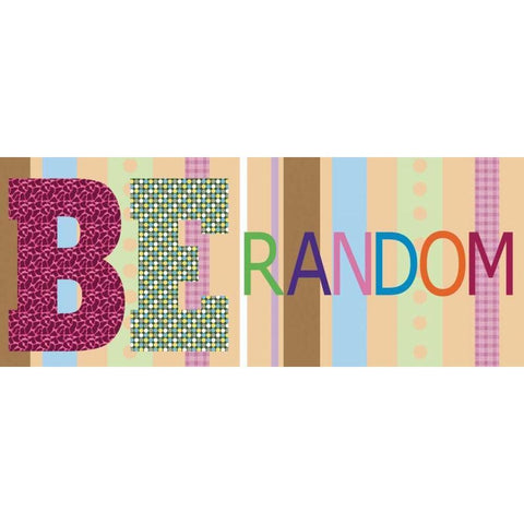 Be Random Panel White Modern Wood Framed Art Print by Gibbons, Lauren