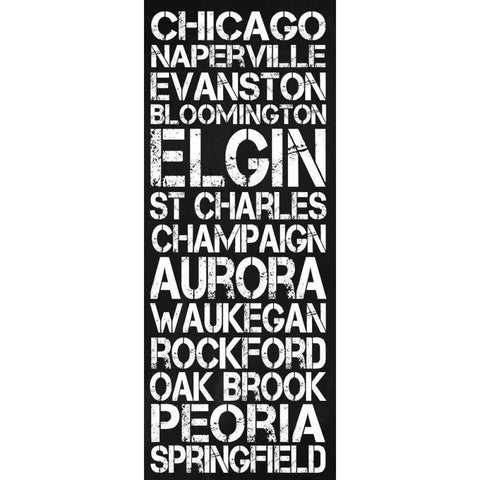 Illinois Black Modern Wood Framed Art Print by Gibbons, Lauren