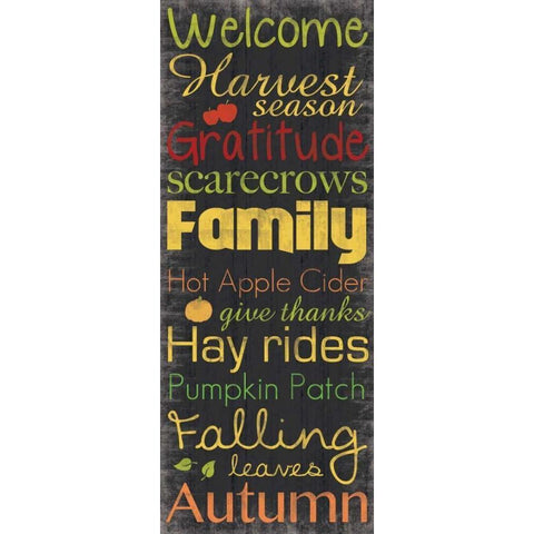 Welcome Harvest Gold Ornate Wood Framed Art Print with Double Matting by Gibbons, Lauren