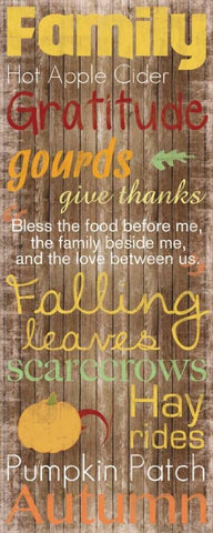 Family Gratitude White Modern Wood Framed Art Print with Double Matting by Gibbons, Lauren