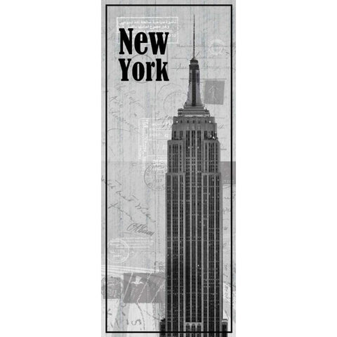NY Gold Ornate Wood Framed Art Print with Double Matting by Gibbons, Lauren