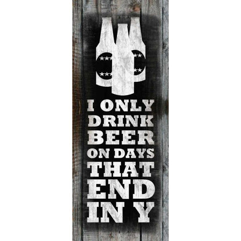 Beer Day Black Modern Wood Framed Art Print with Double Matting by Gibbons, Lauren