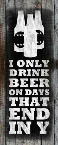 Beer Day White Modern Wood Framed Art Print with Double Matting by Gibbons, Lauren