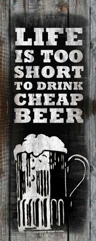 Cheap Beer White Modern Wood Framed Art Print with Double Matting by Gibbons, Lauren