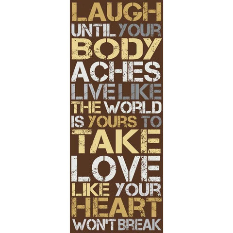 Laugh White Modern Wood Framed Art Print by Gibbons, Lauren