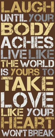 Laugh White Modern Wood Framed Art Print with Double Matting by Gibbons, Lauren