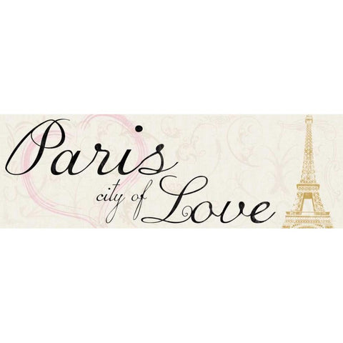 City of Love Black Modern Wood Framed Art Print with Double Matting by Gibbons, Lauren