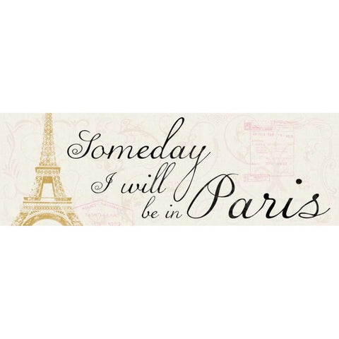 Be in Paris White Modern Wood Framed Art Print by Gibbons, Lauren