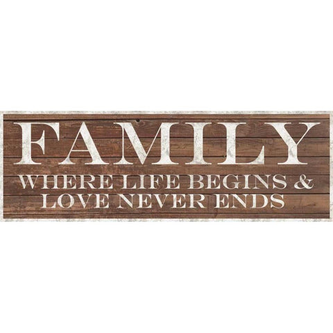 Family Border Black Modern Wood Framed Art Print by Gibbons, Lauren