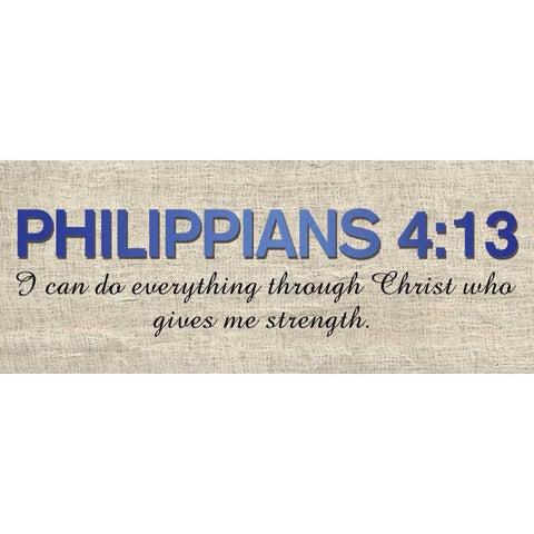 Philippians 4:13 White Modern Wood Framed Art Print by Gibbons, Lauren
