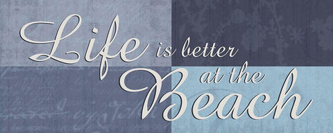 Beach 2 White Modern Wood Framed Art Print with Double Matting by Gibbons, Lauren