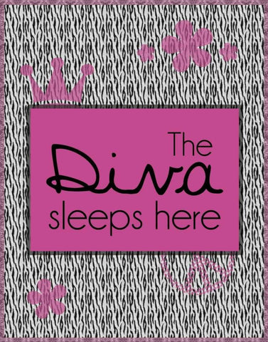 Diva Sleepers White Modern Wood Framed Art Print with Double Matting by Gibbons, Lauren