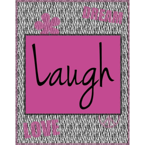 Laugh Black Modern Wood Framed Art Print with Double Matting by Gibbons, Lauren