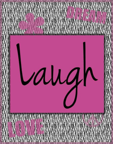 Laugh Black Ornate Wood Framed Art Print with Double Matting by Gibbons, Lauren