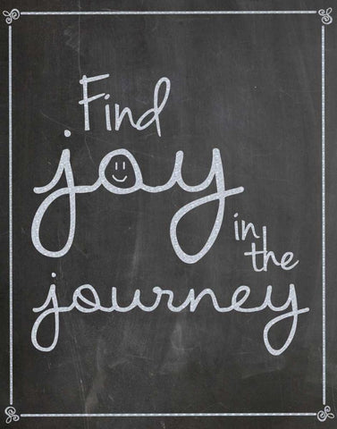 Find Joy in Journey White Modern Wood Framed Art Print with Double Matting by Gibbons, Lauren