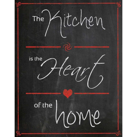 Kitchen Heart Home Black Modern Wood Framed Art Print with Double Matting by Gibbons, Lauren