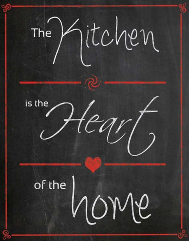 Kitchen Heart Home Black Ornate Wood Framed Art Print with Double Matting by Gibbons, Lauren
