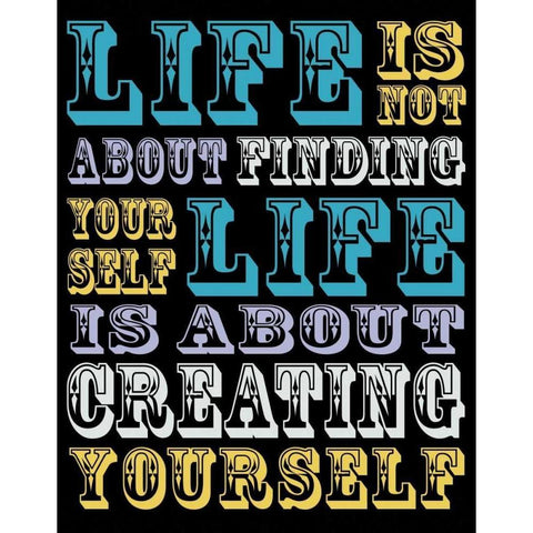 Creating Yourself Black Modern Wood Framed Art Print with Double Matting by Gibbons, Lauren