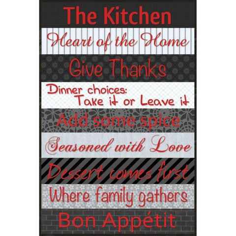 Kitchen Patterns BR White Modern Wood Framed Art Print by Gibbons, Lauren