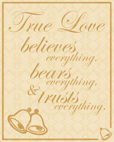 True Love B White Modern Wood Framed Art Print with Double Matting by Gibbons, Lauren