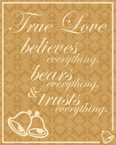 True Love A Black Ornate Wood Framed Art Print with Double Matting by Gibbons, Lauren
